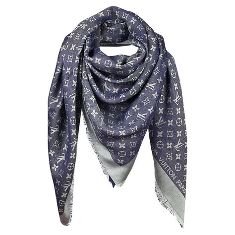 louis vuitton scarf blue white|Louis Vuitton scarf price.